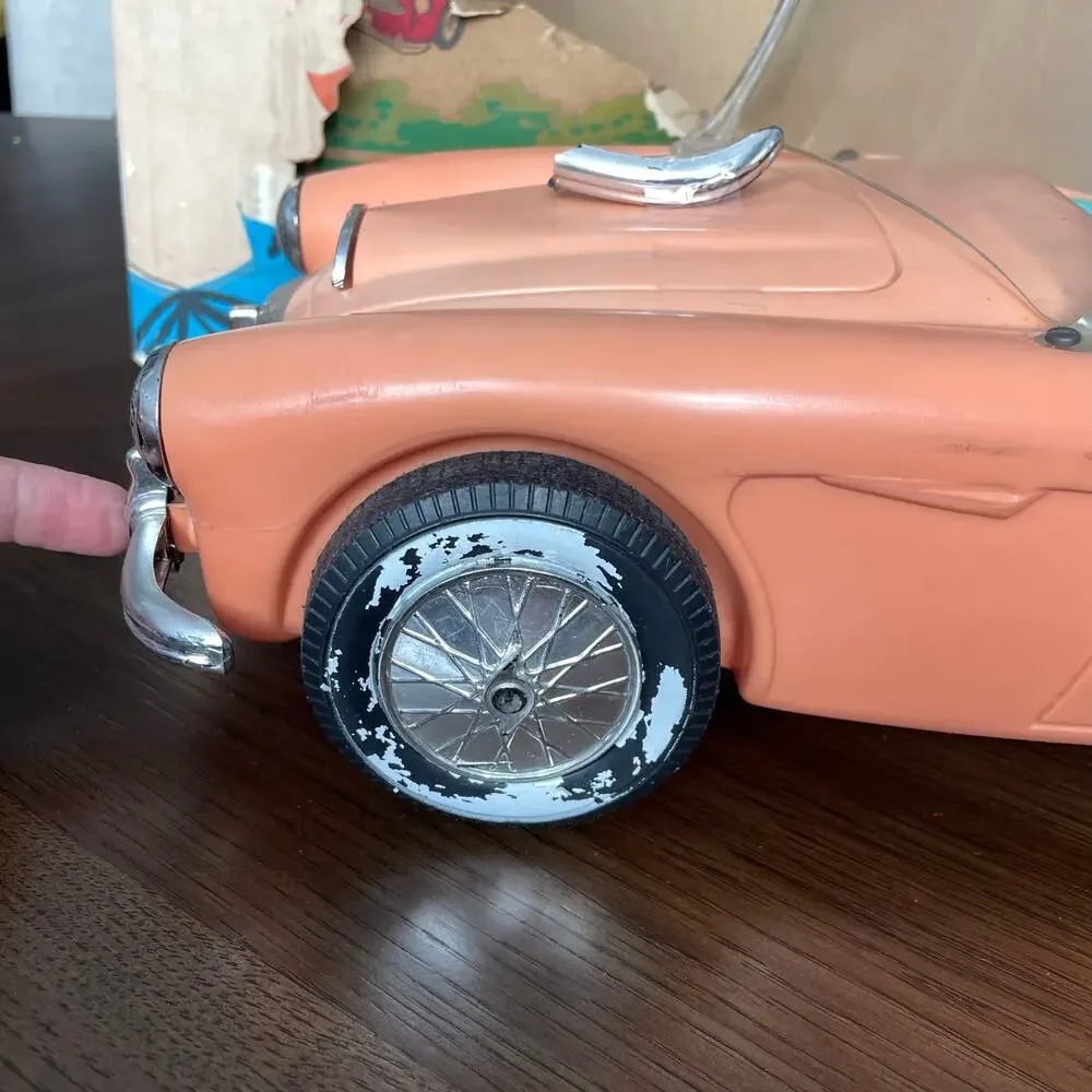 Vintage Barbie Austin Healey Convertible Sports Car 1962 w/ Box Irwin Toy FLAW